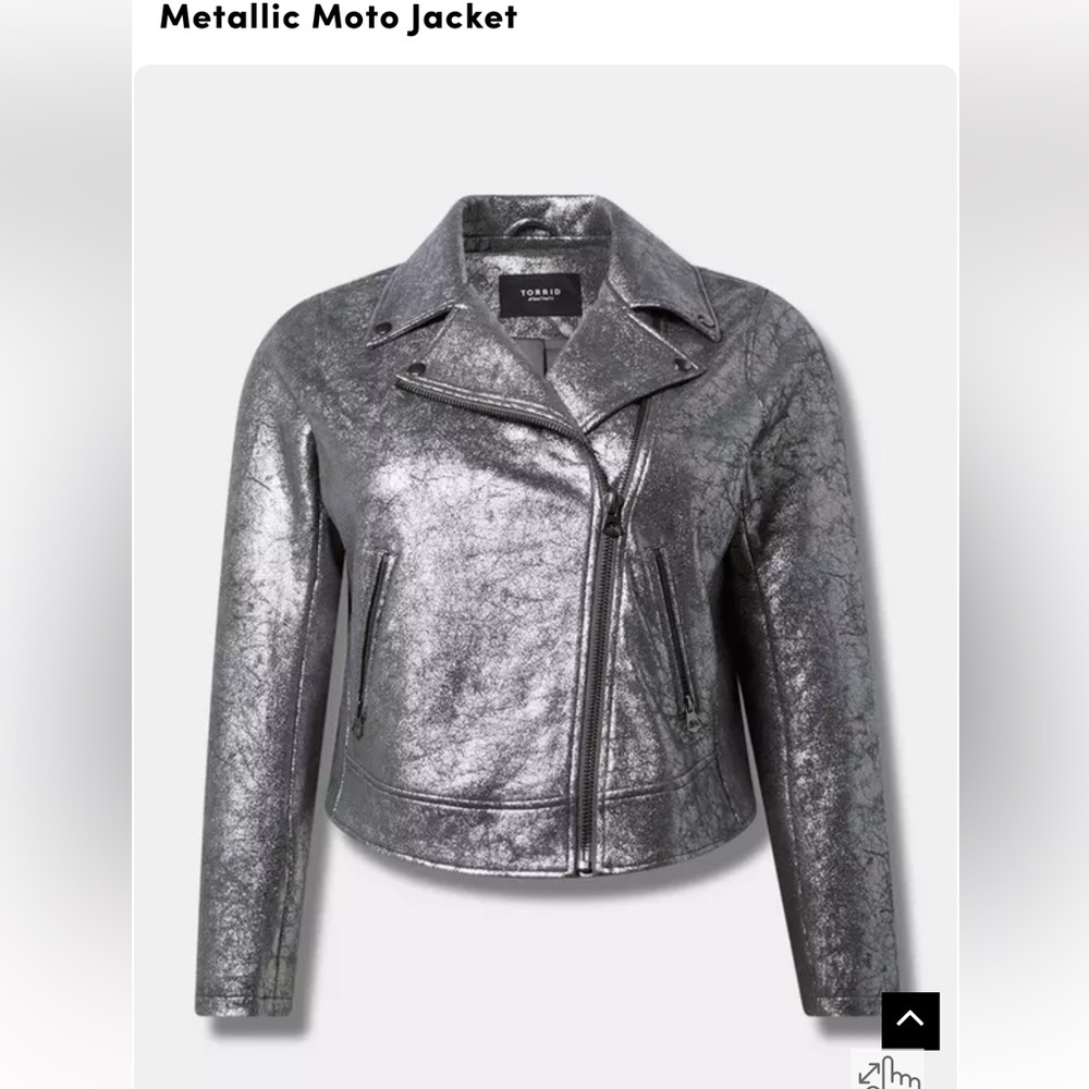 NWT Torrid Metallic Moto Jacket